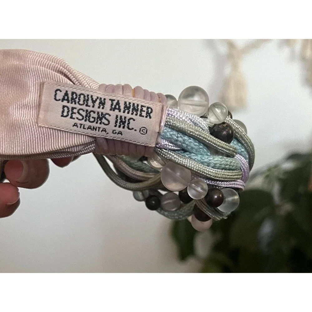 Vintage CAROLYN TANNER‎ DESIGNS 1980 Statement Belt Braided beaded Adjustable